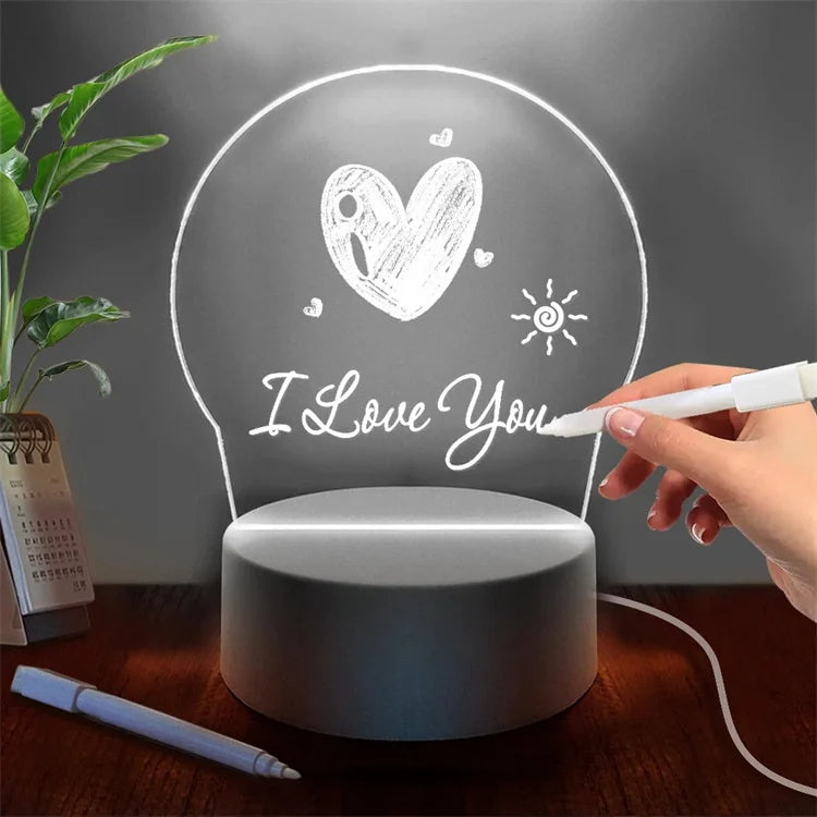 LAMPARA DE PIZARRA LED 3D