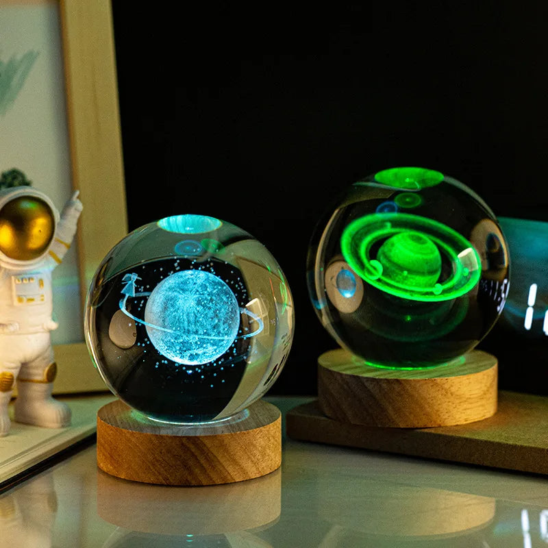 LAMPARA DE CRISTAL MULTICOLOR 3D