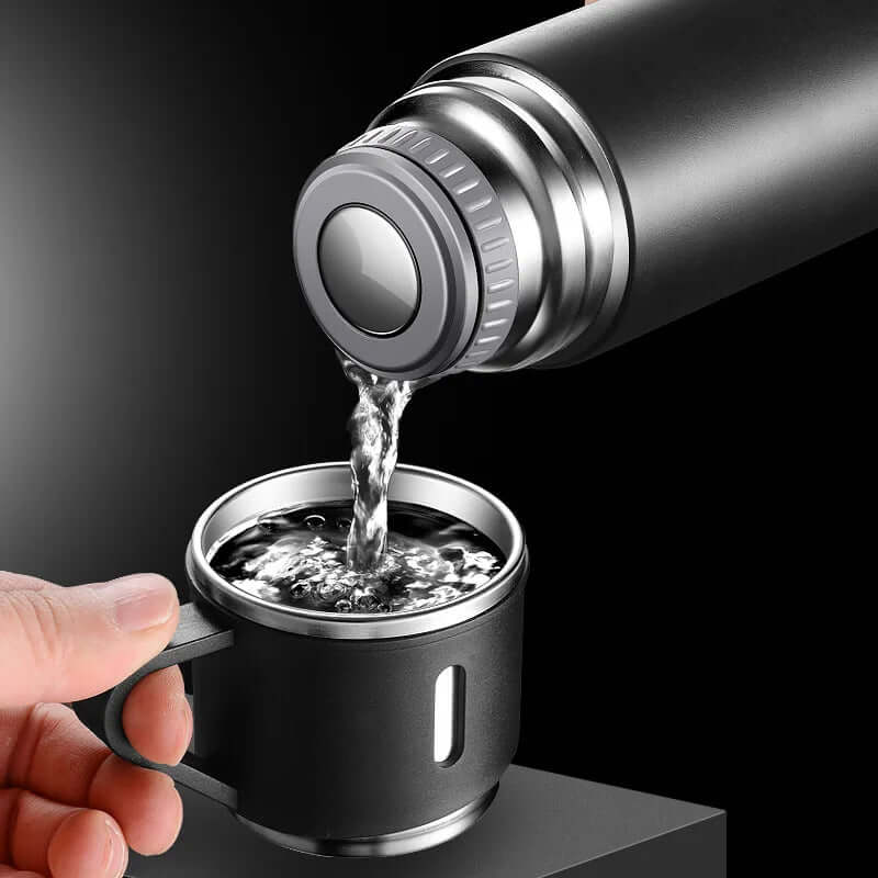 Set Termo Para Agua Caliente/fría + 3 Tazas 500 Ml Cafe Mate