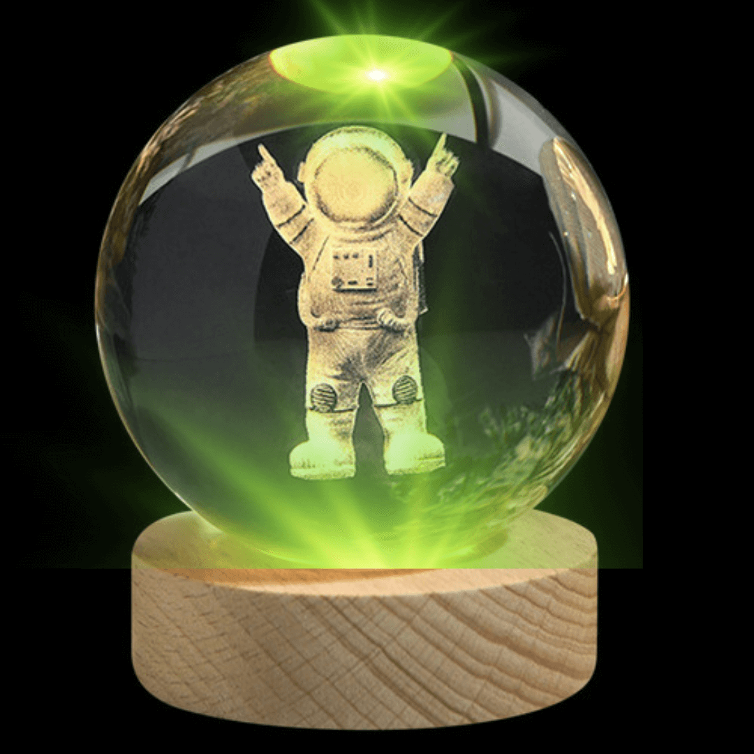 LAMPARA DE CRISTAL MULTICOLOR 3D