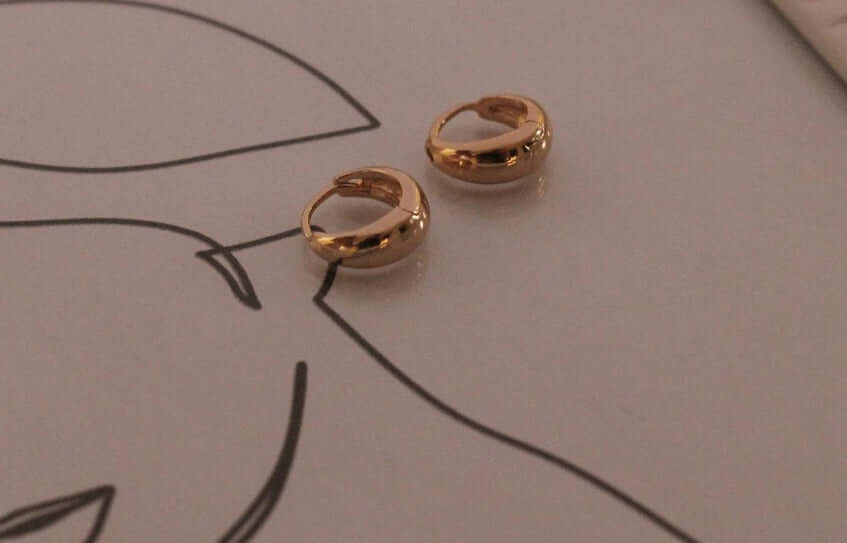 Hoops elegante en baño oro rosa
