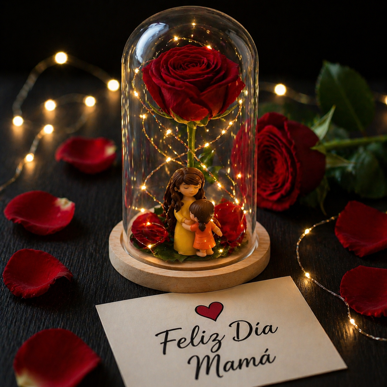 Rosa eterna con Luz LED 💖