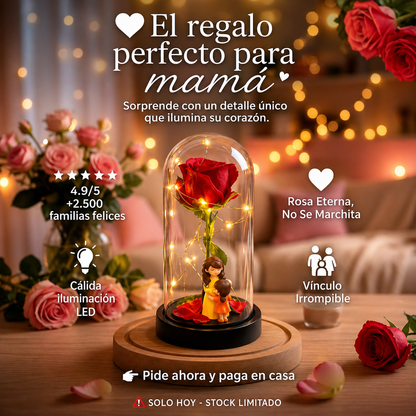 Rosa eterna con Luz LED 💖