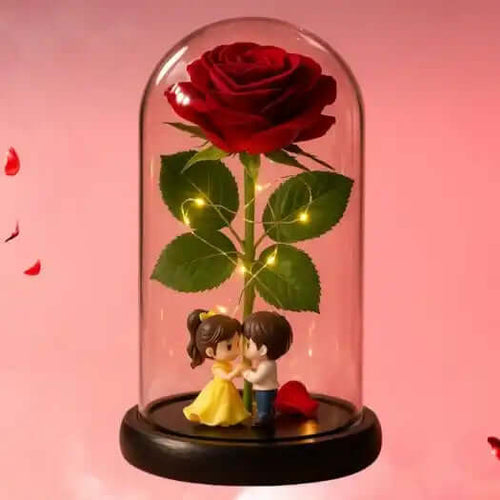 ROSA ETERNA CON CÁPSULA DE CRISTAL x 1 und