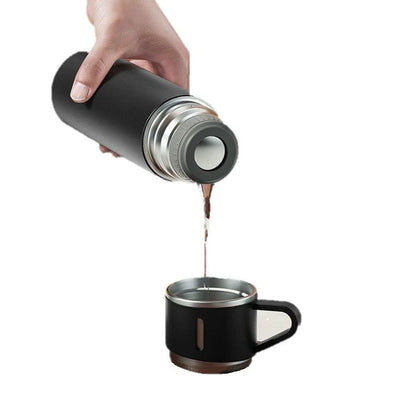 Set Termo Para Agua Caliente/fría + 3 Tazas 500 Ml Cafe Mate