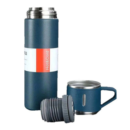 Set Termo Para Agua Caliente/fría + 3 Tazas 500 Ml Cafe Mate